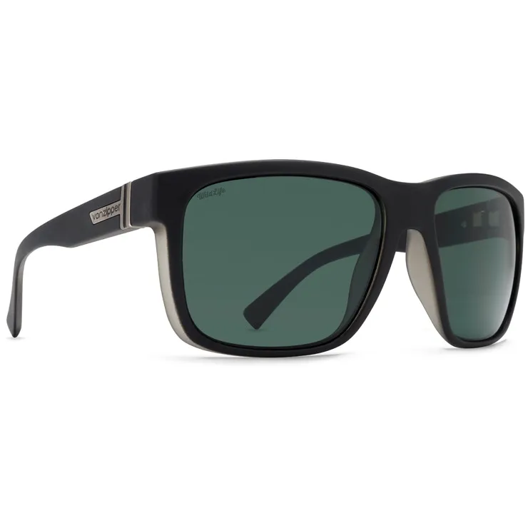 VonZipper Maxis Polarized Sunglasses - Black Satin/Vintage Gray