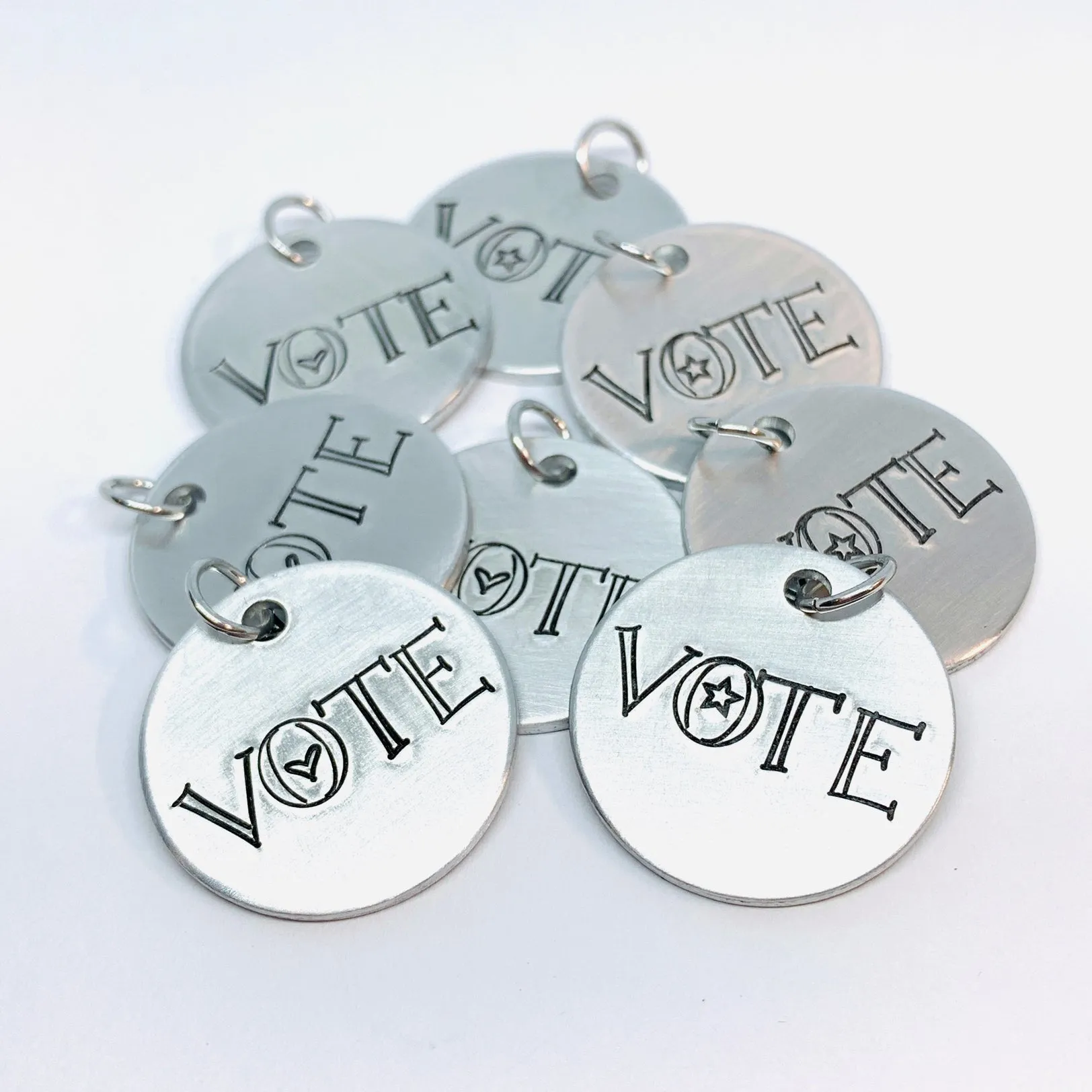 VOTE - Hand Stamped Ring and/or Necklace | Patriot Privilege | Democratic | Voting Rights | Presidential Senatorial