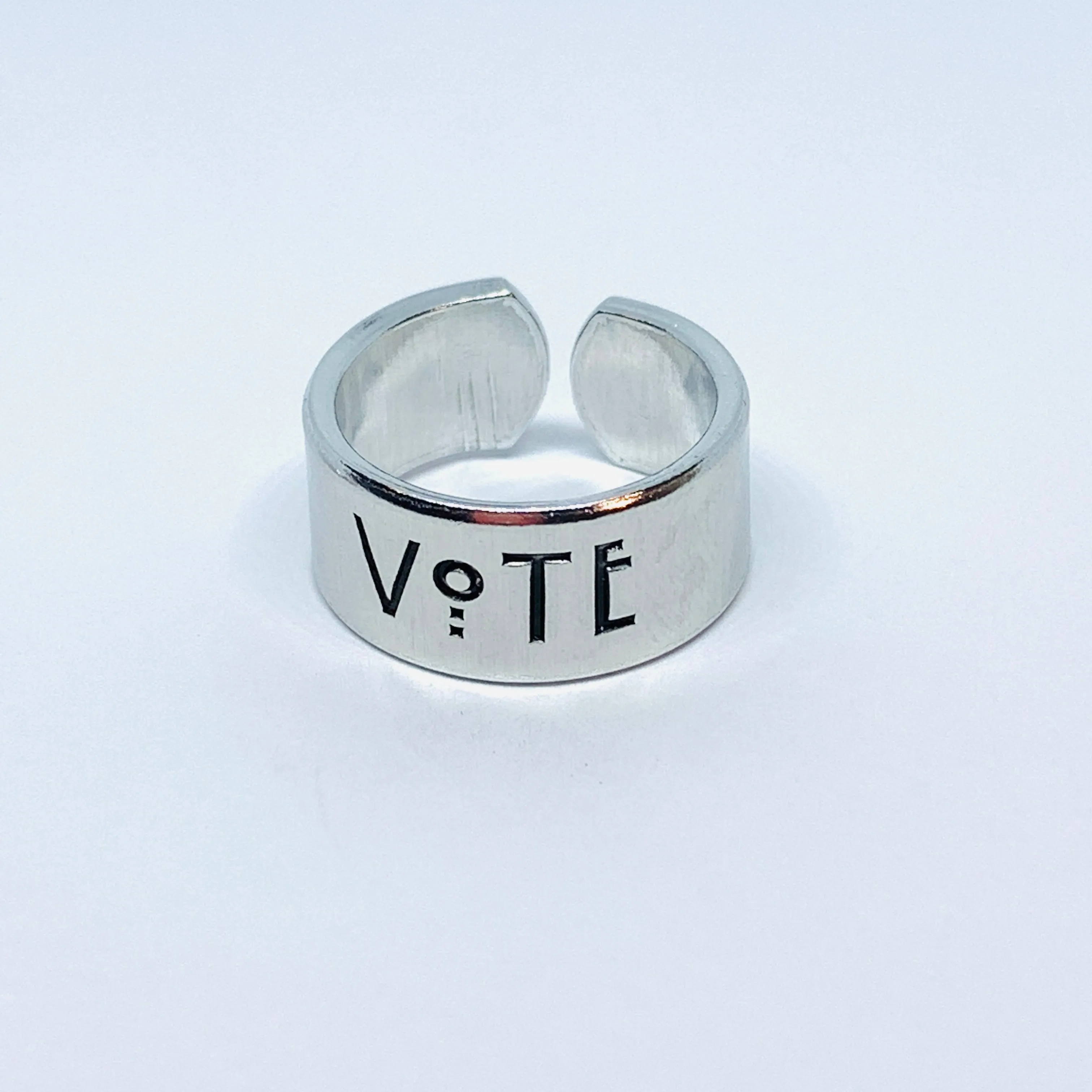 VOTE - Hand Stamped Ring and/or Necklace | Patriot Privilege | Democratic | Voting Rights | Presidential Senatorial