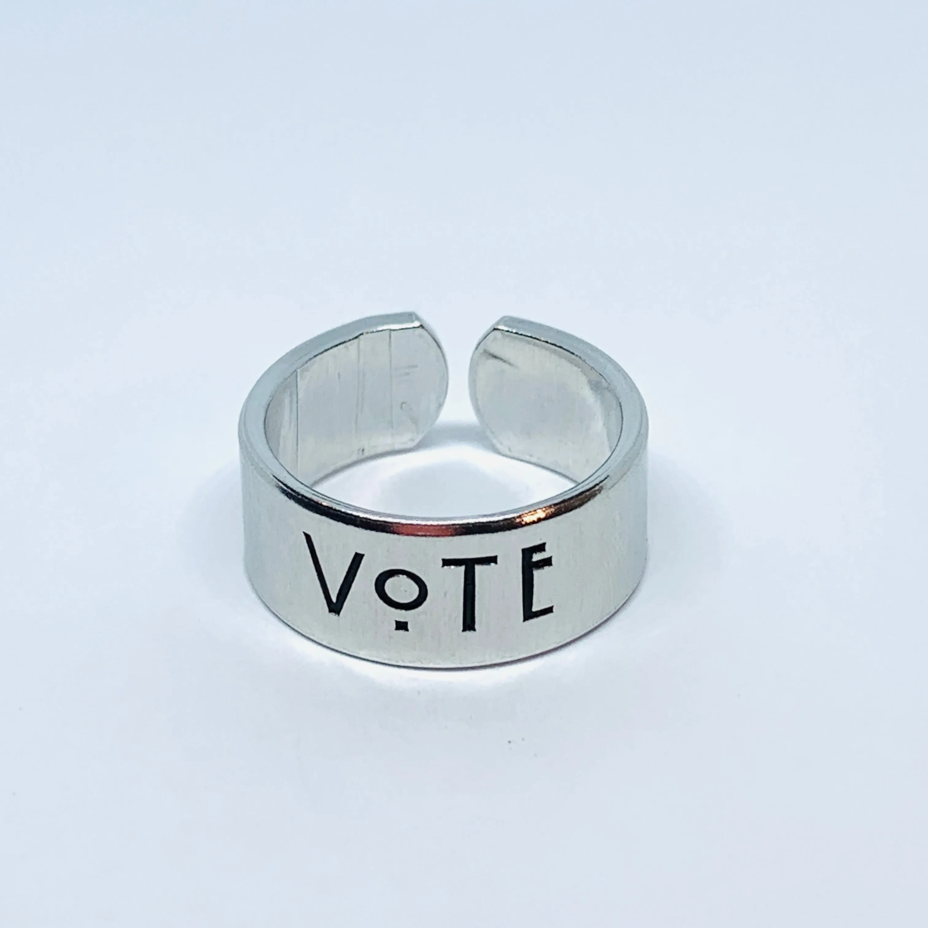 VOTE - Hand Stamped Ring and/or Necklace | Patriot Privilege | Democratic | Voting Rights | Presidential Senatorial