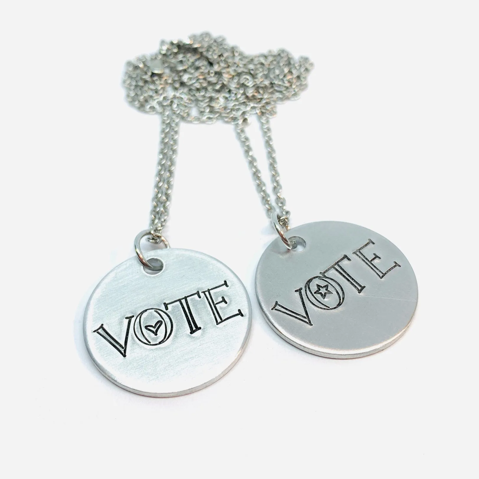 VOTE - Hand Stamped Ring and/or Necklace | Patriot Privilege | Democratic | Voting Rights | Presidential Senatorial