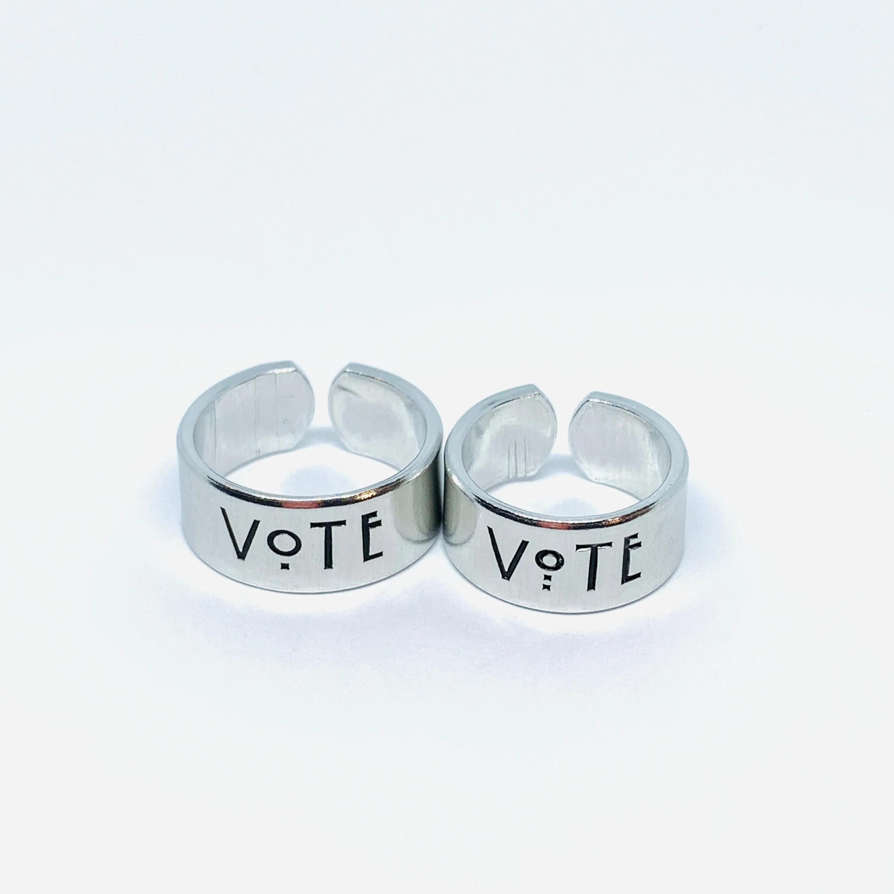 VOTE - Hand Stamped Ring and/or Necklace | Patriot Privilege | Democratic | Voting Rights | Presidential Senatorial