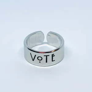 VOTE - Hand Stamped Ring and/or Necklace | Patriot Privilege | Democratic | Voting Rights | Presidential Senatorial