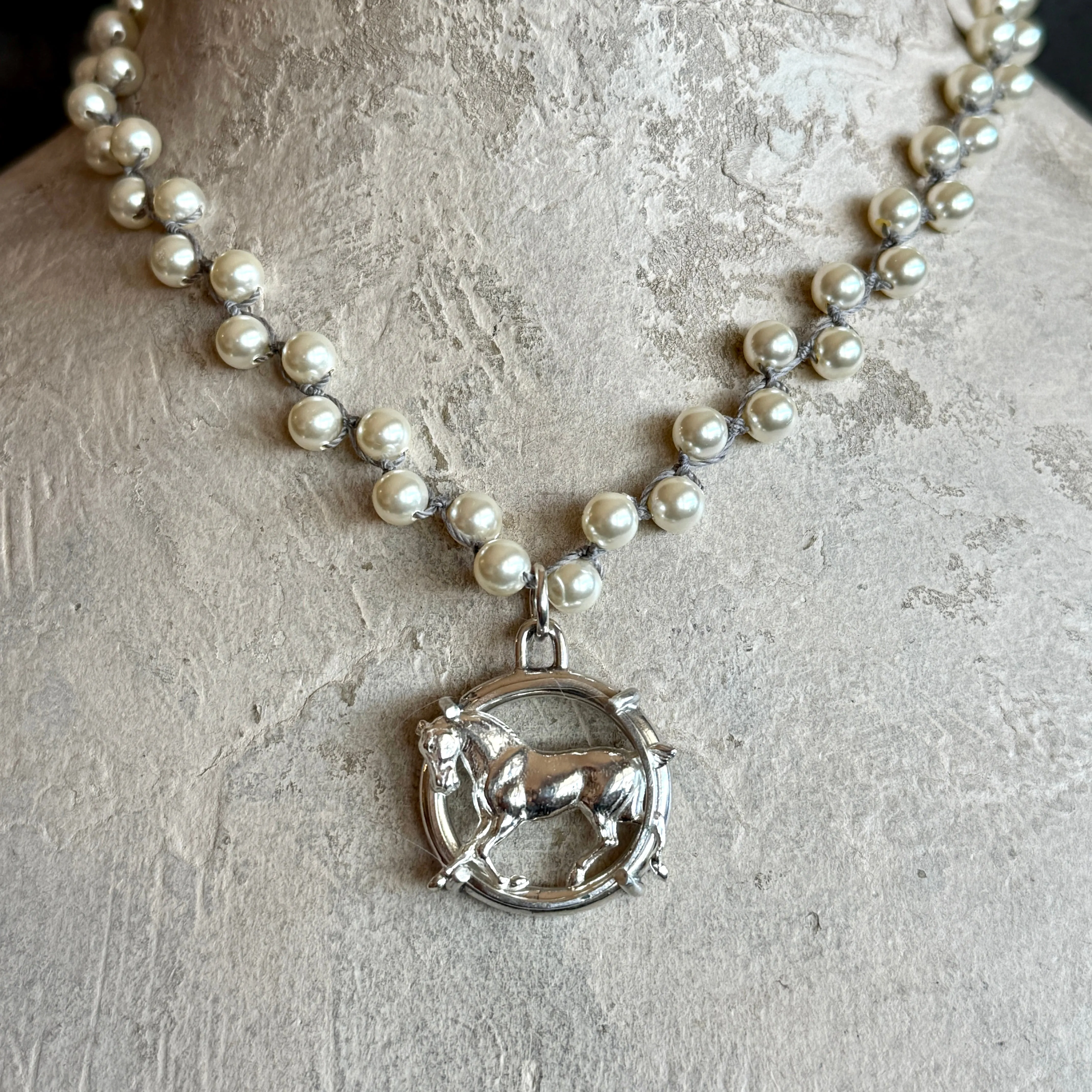 Warmblood Horse in the Round Necklace