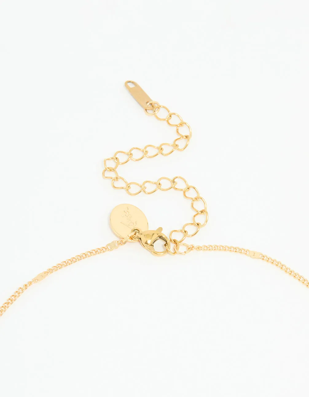 Waterproof Gold Plated Stainless Steel Flower Enamel Pendant Necklace