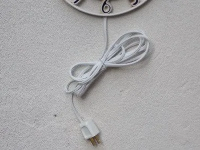 Westclox Atomic White Melody Round Dome Wall Clock, with small crack