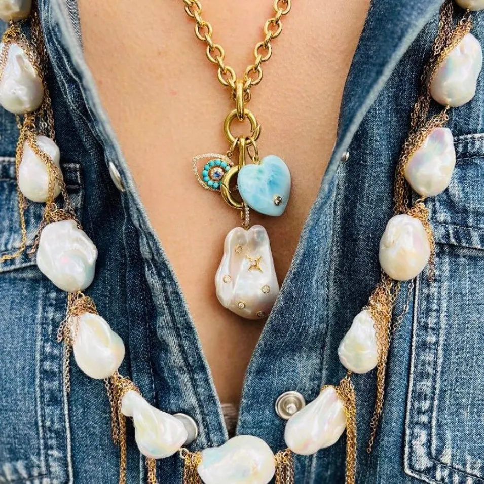 White Baroque 31" Necklace