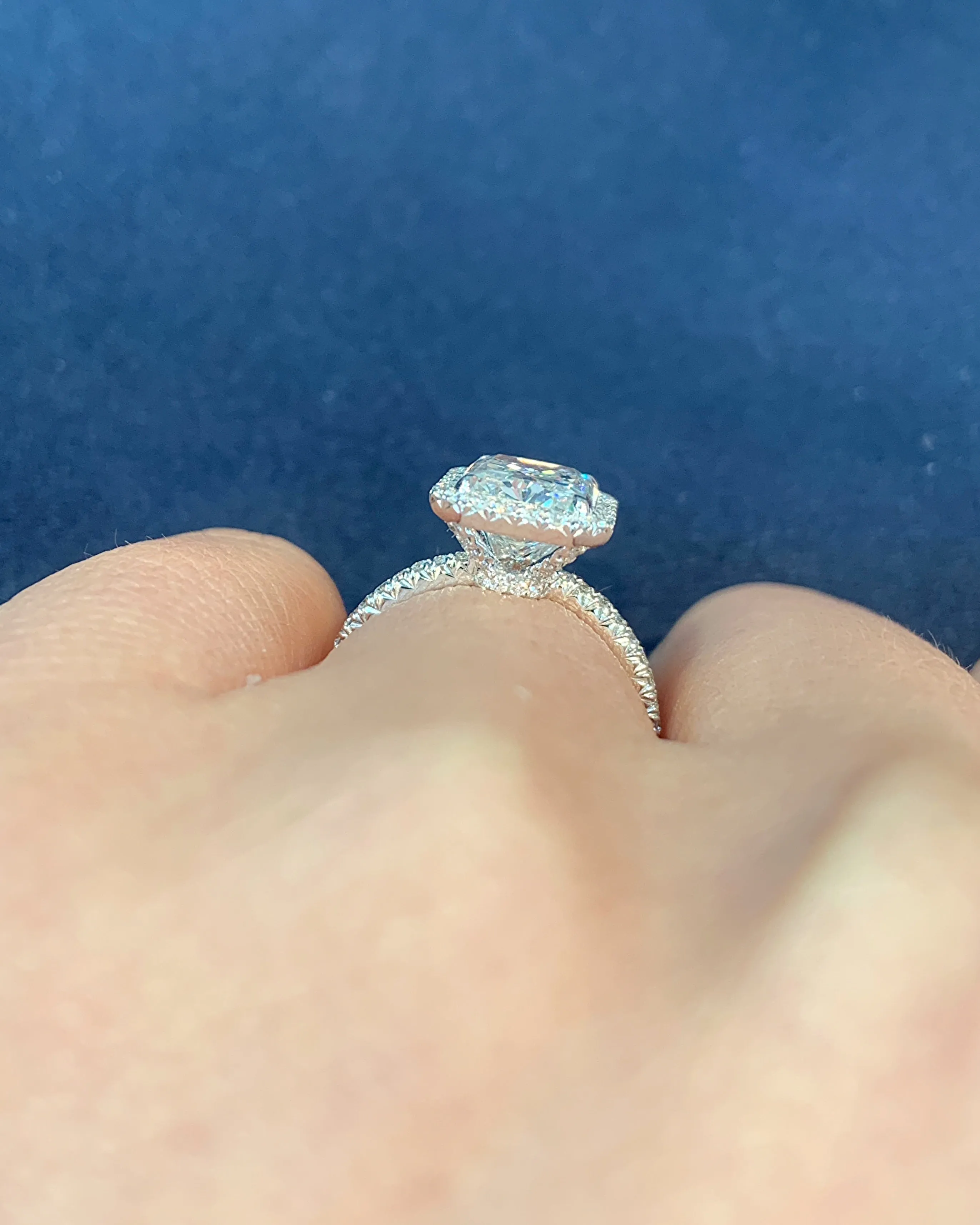 White Radiant Diamond Ring