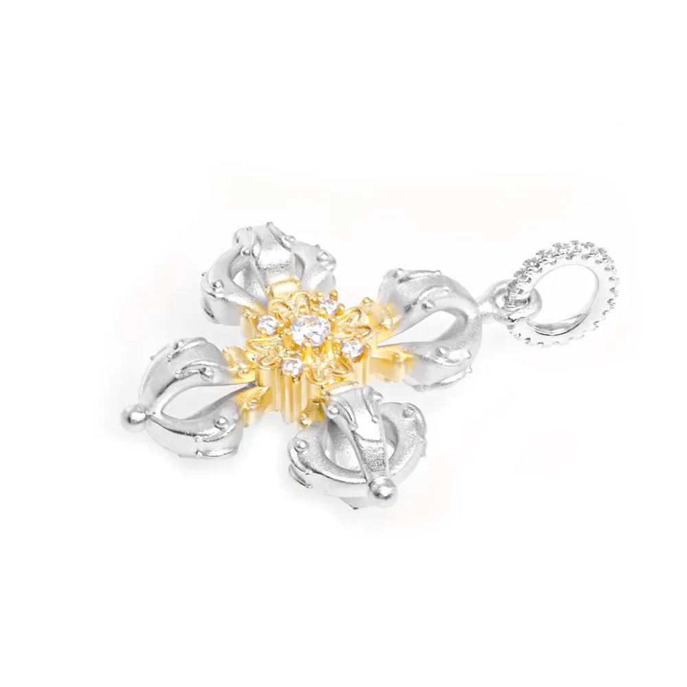 WIC | Cross Flower Crown Necklace