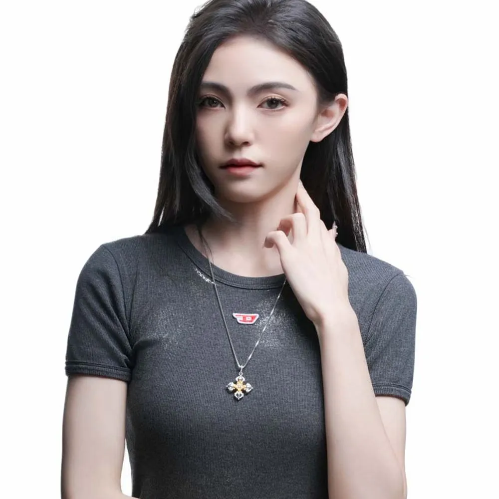 WIC | Cross Flower Crown Necklace