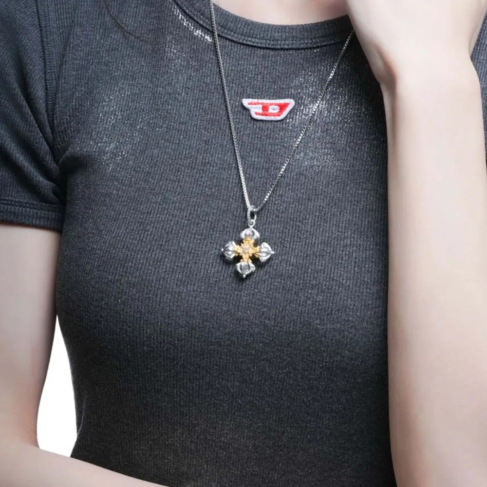 WIC | Cross Flower Crown Necklace