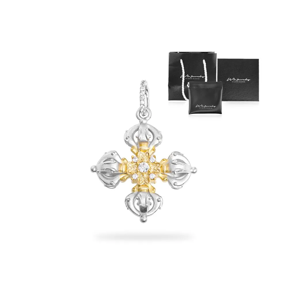 WIC | Cross Flower Crown Necklace