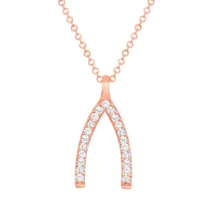 Wishbone Diamond Necklace