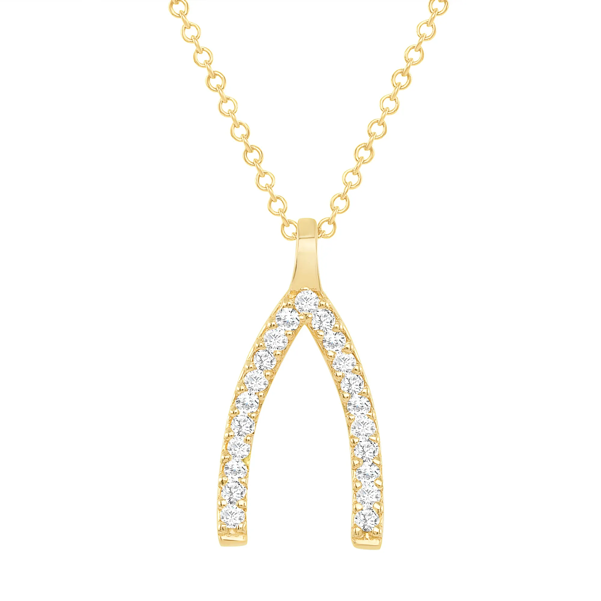 Wishbone Diamond Necklace
