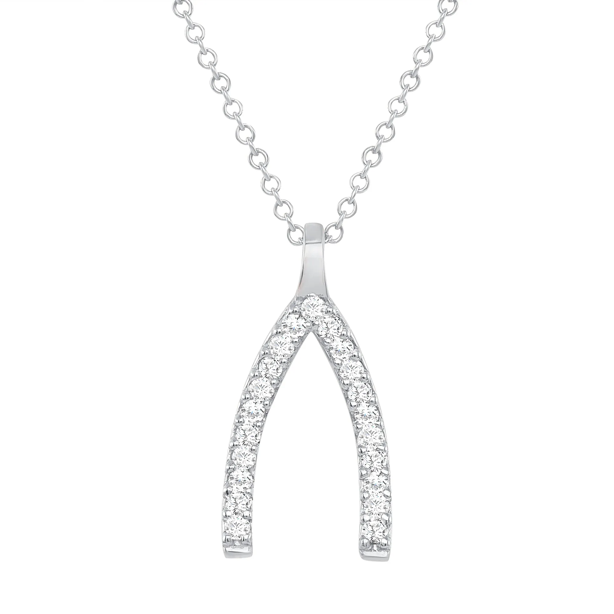 Wishbone Diamond Necklace