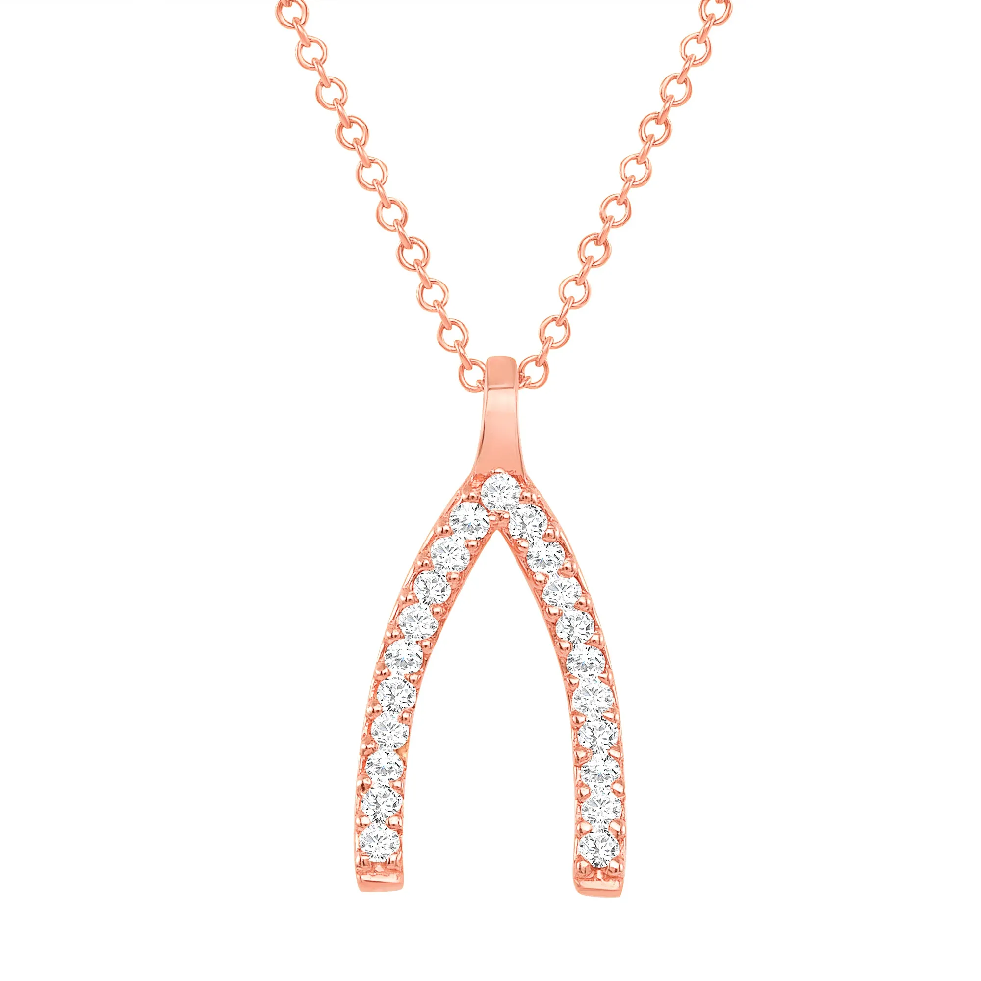 Wishbone Diamond Necklace