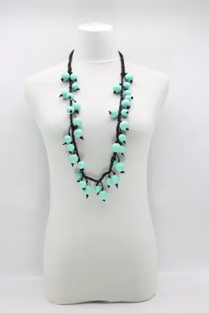 Woven Cord Round Beads Necklaces - Short
