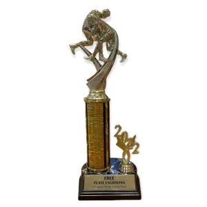 Wrestling Trophy - Colored Column w/ Year