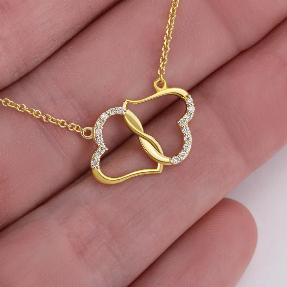 You love me as your own-Everlasting Love Gold Hearts Necklace for Bonus Mom