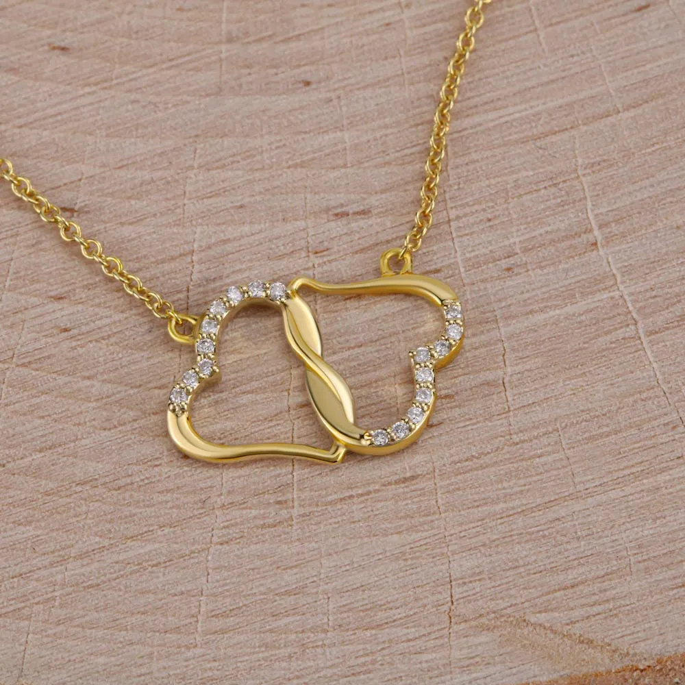 You love me as your own-Everlasting Love Gold Hearts Necklace for Bonus Mom