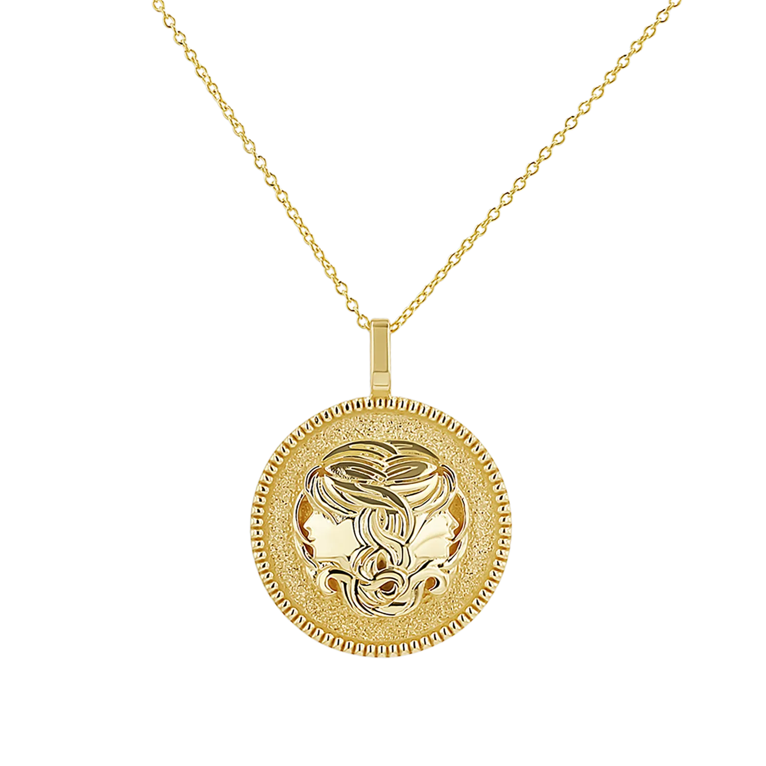 Zodiac Coin Medallion Necklace
